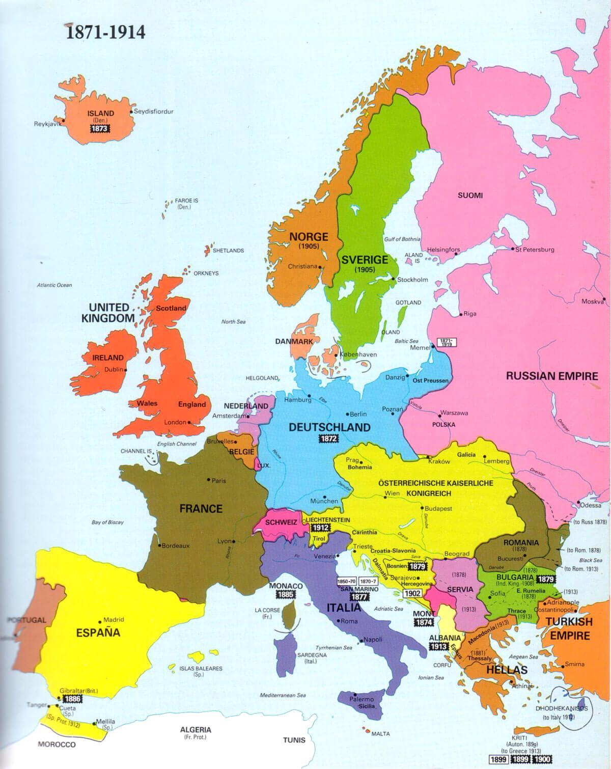 zemljevid na irskem in v evropi