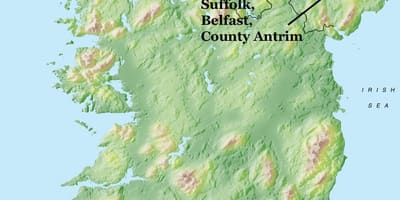 Zemljevid belfast, severna irska