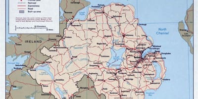 Zemljevid cestni zemljevid irska in severna irska