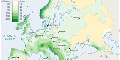 Padavin zemljevid irska