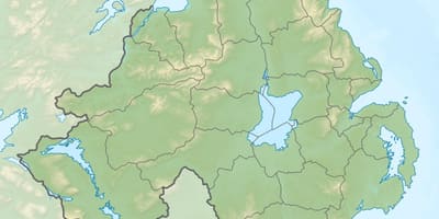 Zemljevid fizični zemljevid severna irska