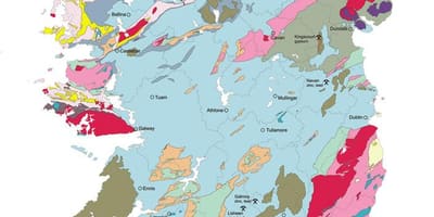 Zemljevid geološki zemljevid irska