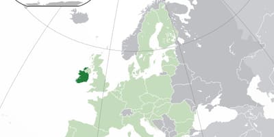 Irska zemljevidu na zemljevidu sveta