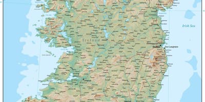 Zemljevid irska teren 