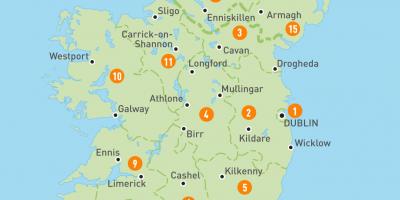 Irska na zemljevidu