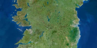 Zemljevid satelitski zemljevid irska