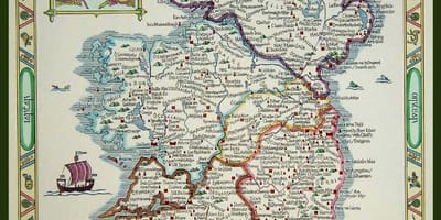 Zemljevid srednjeveški irska