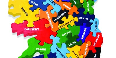 Zemljevid zemljevid irska jigsaw