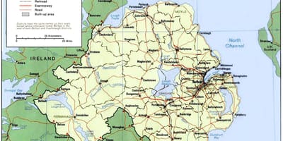 Severna irska zemljevid mesta